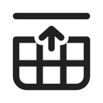 Table Move Up SVG Icon